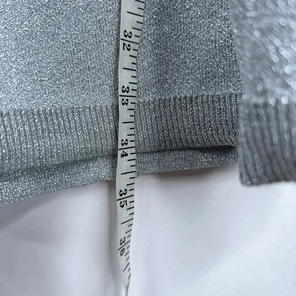 J Crew Lurex Twist Back Dress Silver Gray Midi Wool Blend Party Short Size XXS - Picture 13 of 13